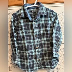 💥4/$20💥 Bixby Nomad Green Plaid Flannel Button Down Shirt for Kids Size 2T